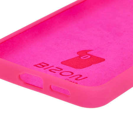 Silikonowe etui Bizon Soft Case do Galaxy S24, neonowo-różowe