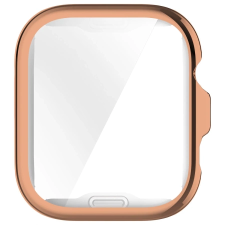 Etui z osłoną ekranu Bizon Case Watch Felipe do Huawei Watch Fit 4, różowozłote