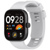 Pasek Bizon Strap Watch Silicone B do Xiaomi Redmi Watch 5/4 / Smart Band 9/8 Pro, jasnoszary