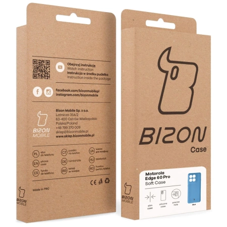 Silikonowe etui Bizon Soft Case do Motorola Edge 60 Pro, niebieskie