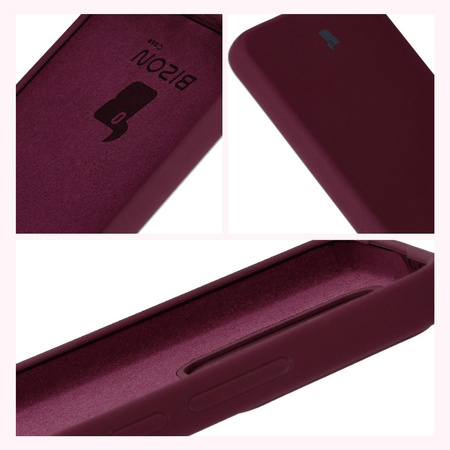 Silikonowe etui Bizon Soft Case do Xiaomi 14T, ciemnofioletowe