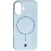 Silikonowe etui z pierścieniem magnetycznym Bizon Soft Case Magnetic do iPhone 16, błękitne