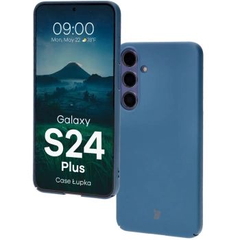 Etui Bizon Case Łupka do Galaxy S24 Plus, niebieskie