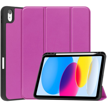 Etui Bizon Case Tab Lizard do Apple iPad 10 10.9 2022, fuksja