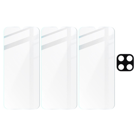 3x Szkło hartowane + szybka na aparat Bizon Glass Clear 2 Pack do Galaxy M33 5G