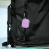 Silikonowe etui z karabińczykiem Bizon Case Headphone Silicone do AirPods Pro 3, jasnofioletowe