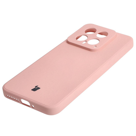 Etui Bizon Case Silicone Sq do Xiaomi 14, jasnoróżowe