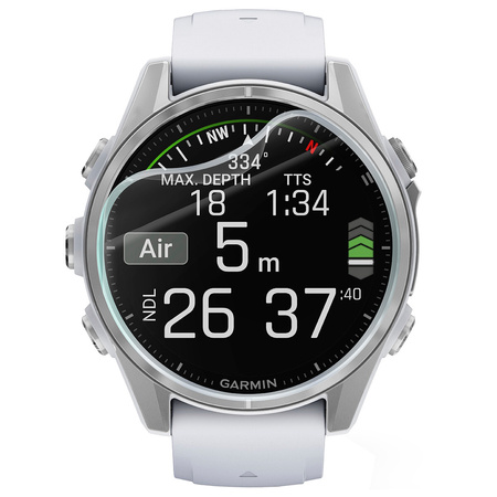 Folia hydrożelowa na ekran Bizon Glass Watch Hydrogel do Garmin Fenix 8 AMOLED 43 mm, 2 sztuki