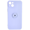 Etui Bizon Case Silicone Ring Sq do iPhone 15 Plus, jasnofioletowe