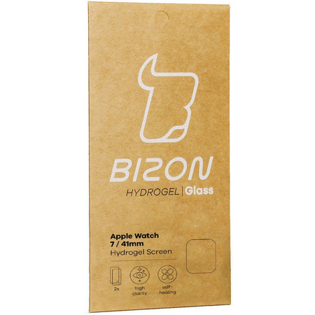 Folia hydrożelowa na ekran Bizon Glass Hydrogel v2, Apple Watch 8/7 41mm, 2 sztuki