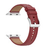 Skórzany pasek Bizon Strap Watch Casual do Apple Watch 38/40/41/42 mm, czerwony
