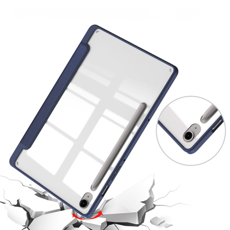 Etui Bizon Case Tab Clear Matt do Galaxy Tab S10 Lite / S10 FE / S9 / S9 FE, granatowe