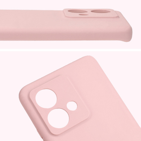 Silikonowe etui Bizon Soft Case do Motorola Edge 40 Neo, pudrowy róż
