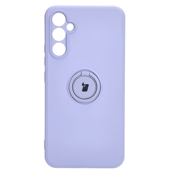 Etui Bizon Case Silicone Ring Sq do Galaxy A34 5G, jasnofioletowe