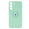 Etui Bizon Case Silicone Ring do Galaxy S22, turkusowe