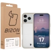 Etui Bizon Case Angelo do iPhone 17 Pro Max, półprzezroczyste z beżową ramką