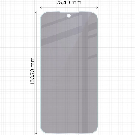 Prywatyzujące szkło hybrydowe Bizon Glass Mule Shadow do Xiaomi 15T, matowe