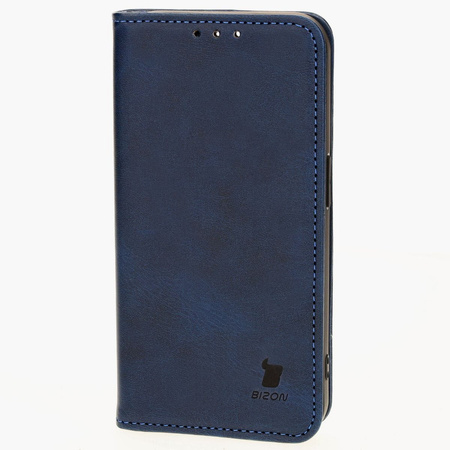 Etui z klapką Bizon Case Pocket Pro do iPhone 15 Pro, granatowe