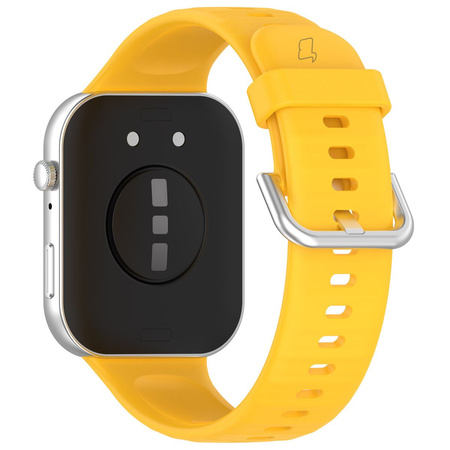 Pasek Bizon Strap Watch Silicone Pro SR do Huawei Watch Fit 4 / 4 Pro / 3, żółty