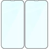 Szkło hartowane Bizon Glass Edge Duo do iPhone 14 Plus / 13 Pro Max, czarna ramka, 2 sztuki