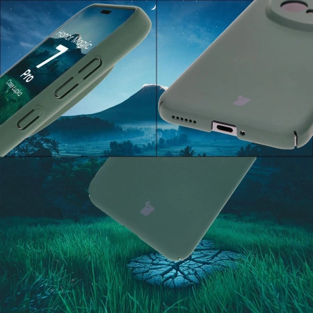 Etui Bizon Case Łupka do Honor Magic7 Pro, zielone