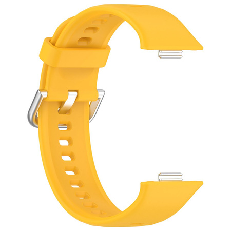 Pasek Bizon Strap Watch Silicone Pro SR do Huawei Watch Fit 4 / 4 Pro / 3, żółty