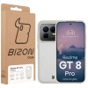 Etui Bizon Case Angelo do Realme GT 8 Pro, półprzezroczyste z beżową ramką