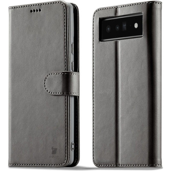 Etui Bizon Case Wallet do Google Pixel 6 Pro, szare