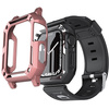 Etui z paskiem Bizon Strap + Case Watch Armor do Apple Watch 44 / 45mm, jasnoróżowe