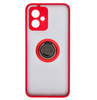 Etui z uchwytem na palec Bizon Case Hybrid Ring do Motorola Moto G54 5G/G54 Power, przydymione z czerwoną ramką