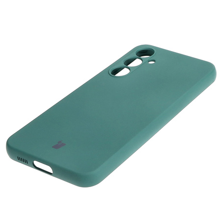 Etui Bizon Case Silicone do Samsung Galaxy S23 FE, ciemnozielone