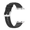 Skórzany pasek Bizon Strap Watch Casual do Apple Watch 44/45/46/49 mm, czarny