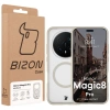 Etui z pierścieniem magnetycznym Bizon Case MatteO do Honor Magic8 Pro, przydymione-beżowe