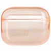 Elastyczne etui z karabińczykiem Bizon Case Headphone Clear do AirPods Pro 3, pomarańczowe