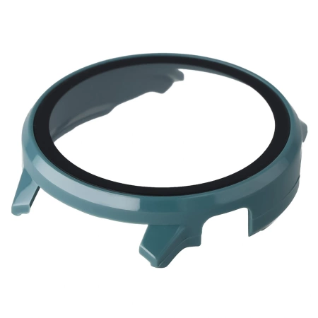 Etui ze szkłem do zegarka Bizon Case Watch Adamo do Garmin Venu 4 45 mm, zielone