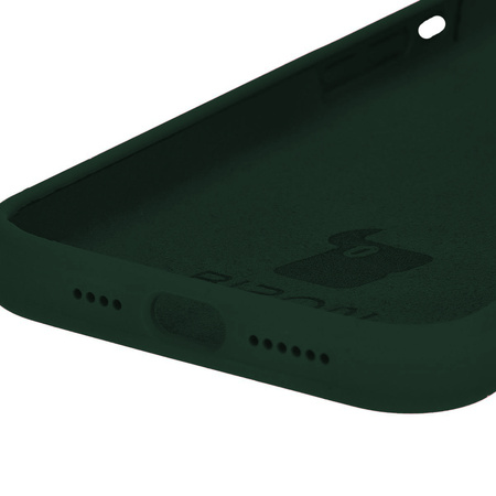 Silikonowe etui Bizon Soft Case do iPhone 14 Pro Max, ciemnozielone