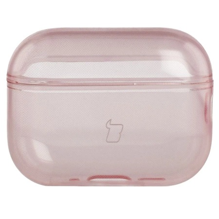 Elastyczne etui z karabińczykiem Bizon Case Headphone Clear do AirPods Pro 3, przeźroczysto-różowe