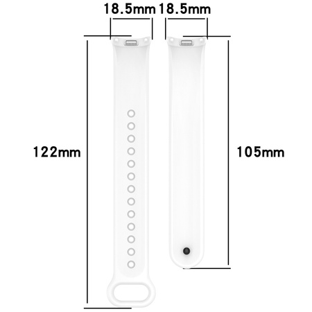 Silikonowy pasek Bizon Strap Watch Silicone do Xiaomi Smart Band 9 / 9 NFC / 8, biały