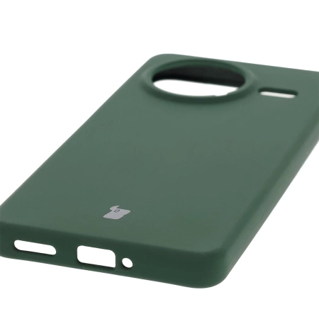 Silikonowe etui Bizon Soft Case do Xiaomi POCO F7 Pro, ciemnozielone