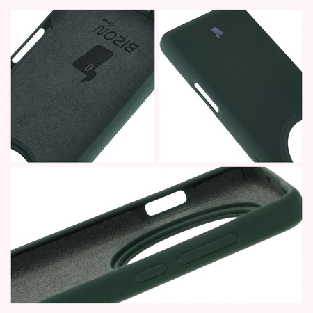 Silikonowe etui Bizon Soft Case do Oppo Find X8 Pro, ciemnozielone