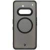 Etui z pierścieniem magnetycznym Bizon Case MatteO do Nothing Phone (3a), przydymione-czarne