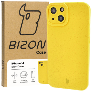 Ekologiczne etui Bizon Bio-Case do iPhone 14, żółte