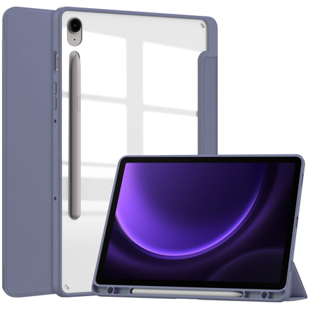 Etui Bizon Case Tab Clear Matt do Samsung Galaxy Tab S9 / S9 FE, lawendowe