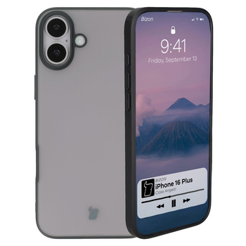 Etui Bizon Case Angelo do iPhone 16 Plus, przydymione z czarną ramką