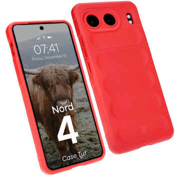 Pancerne etui Bizon Case Tur do OnePlus Nord 4, czerwone