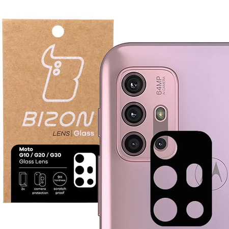 Szkło na aparat Bizon Glass Lens dla Moto G10/ G20/ G30, 2 sztuki