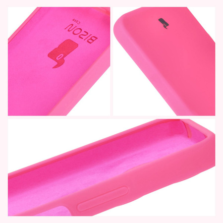Silikonowe etui Bizon Soft Case do Xiaomi Redmi 13 4G, neonowo-różowe