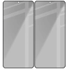 Prywatyzujące szkło hartowane Bizon Glass Edge Shadow Duo do Galaxy S25 / S24, przyciemniane z czarną ramką, 2 sztuki