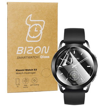 Folia hydrożelowa na ekran Bizon Glass Watch Hydrogel do Xiaomi Watch S3 47 mm, 2 sztuki