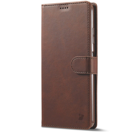 Etui Bizon Case Wallet do Galaxy A22 5G, brązowe